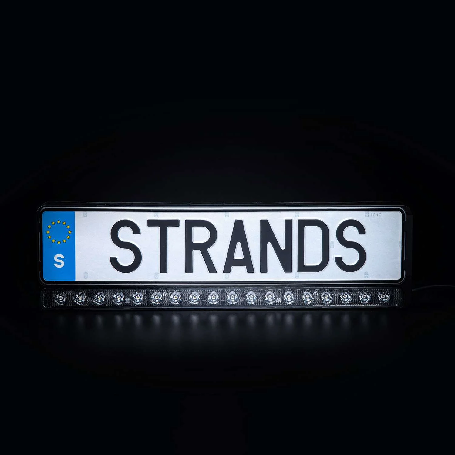 Nuuk E-line Black Euro License Plate LED Bar