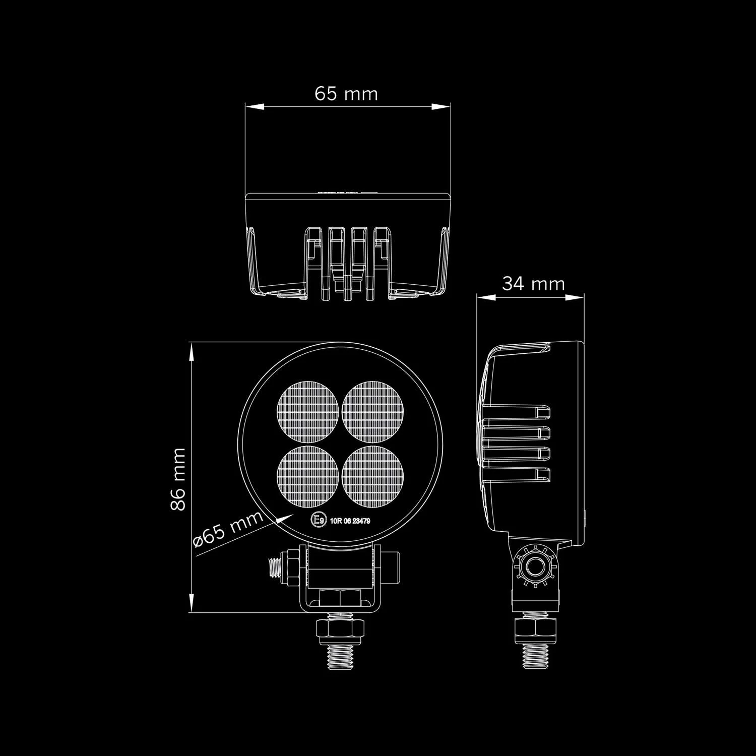 Round Unity Work Light (2") - Image 2